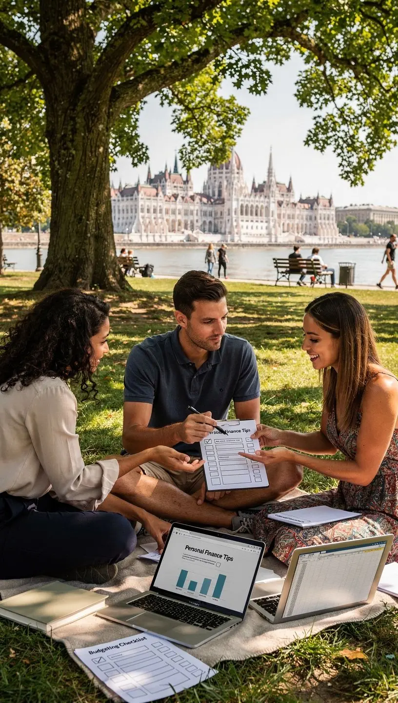 Családi költségvetés tervezése egy asztalon elhelyezett pénzügyi tervező segítségével.